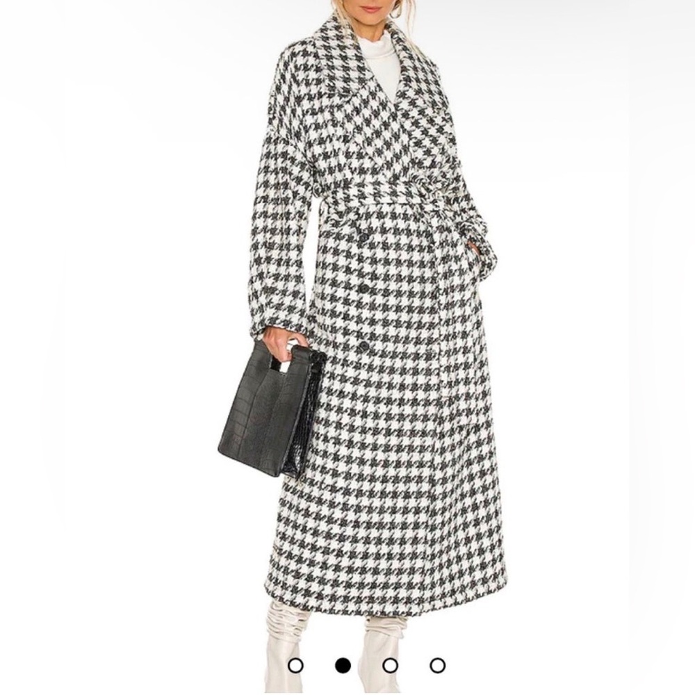 L'Academie the Celena Coat in Black & Ivory size XS NWT
